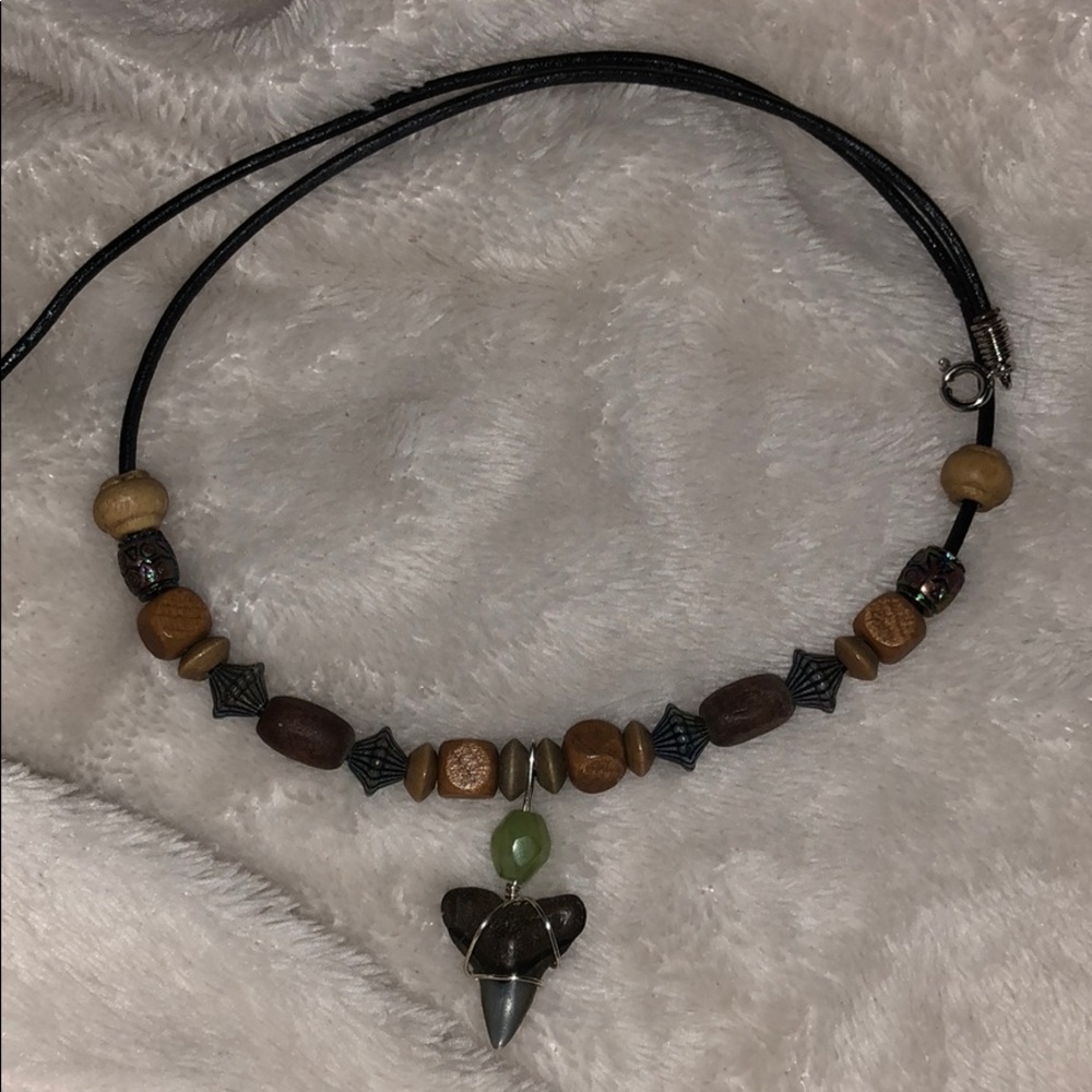 Hand made shark tooth necklace